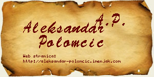 Aleksandar Polomčić vizit kartica
